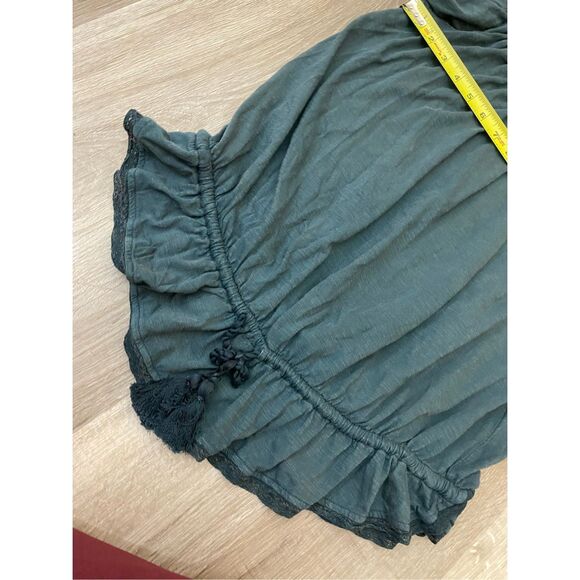 William Rast Green Off-the-Shoulders Lace Tye Blouse, Size Small, MSRP $90 - Picture 5 of 11